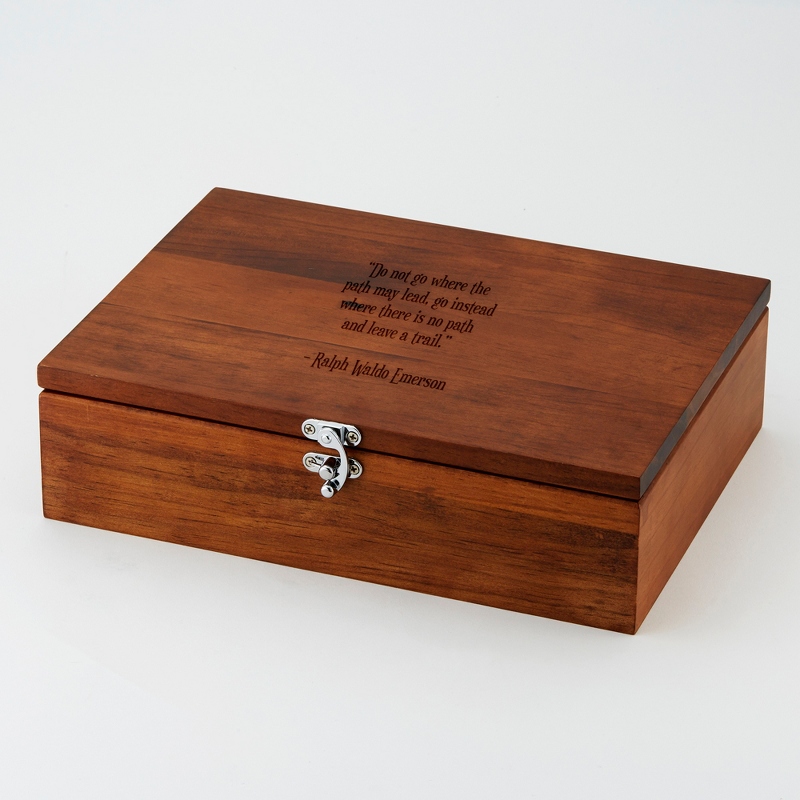 Image of Laser Engraved Basic Brown Pinewood Box