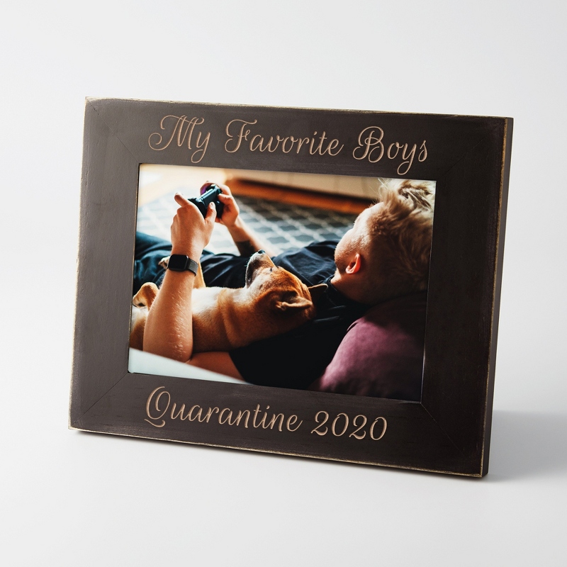 Image of Laser Engraved Black Pinewood Landscape Frame