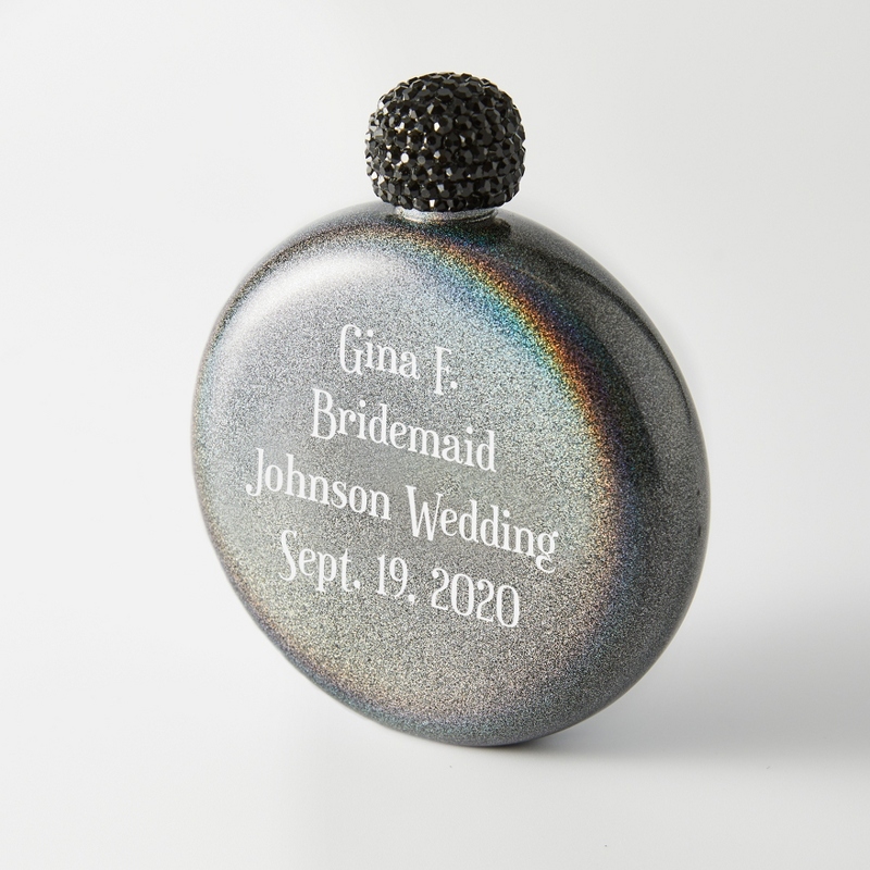 Image of BruMate 5 OZ Glitter Charcoal Flask