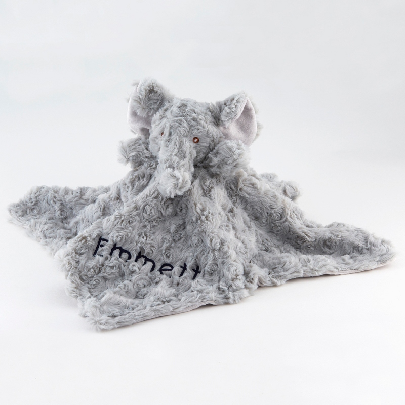 Personalized Elephant Plush Security Blanket