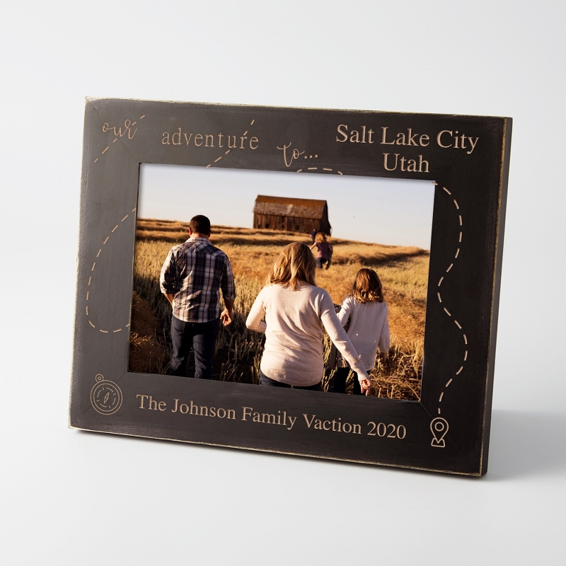 Image of Black Pinewood Personalized Travel Frame