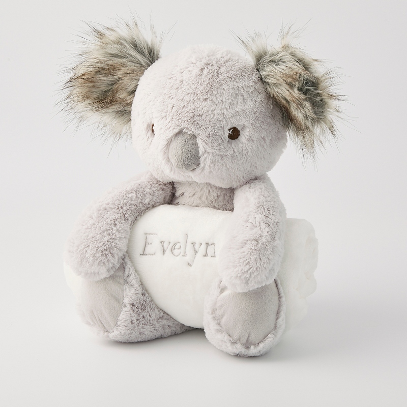 Koala Bedtime Huggie and Personalized Blanket Set