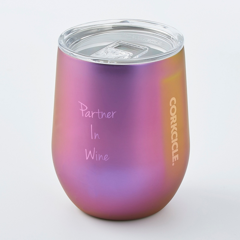 Personalized Corkcicle Nebula Stemless Wine Cup
