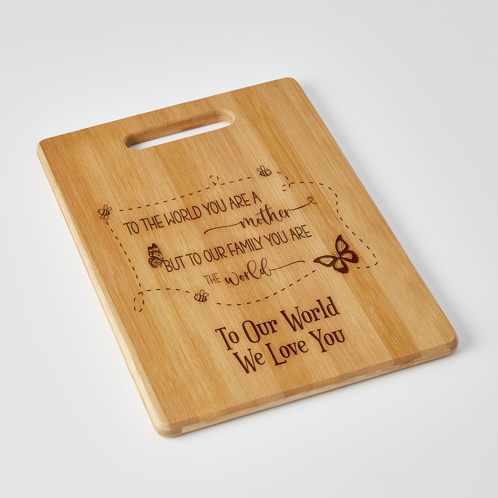 Personalized Engraved Cutting Board Chopping Block Worlds Best Dad 