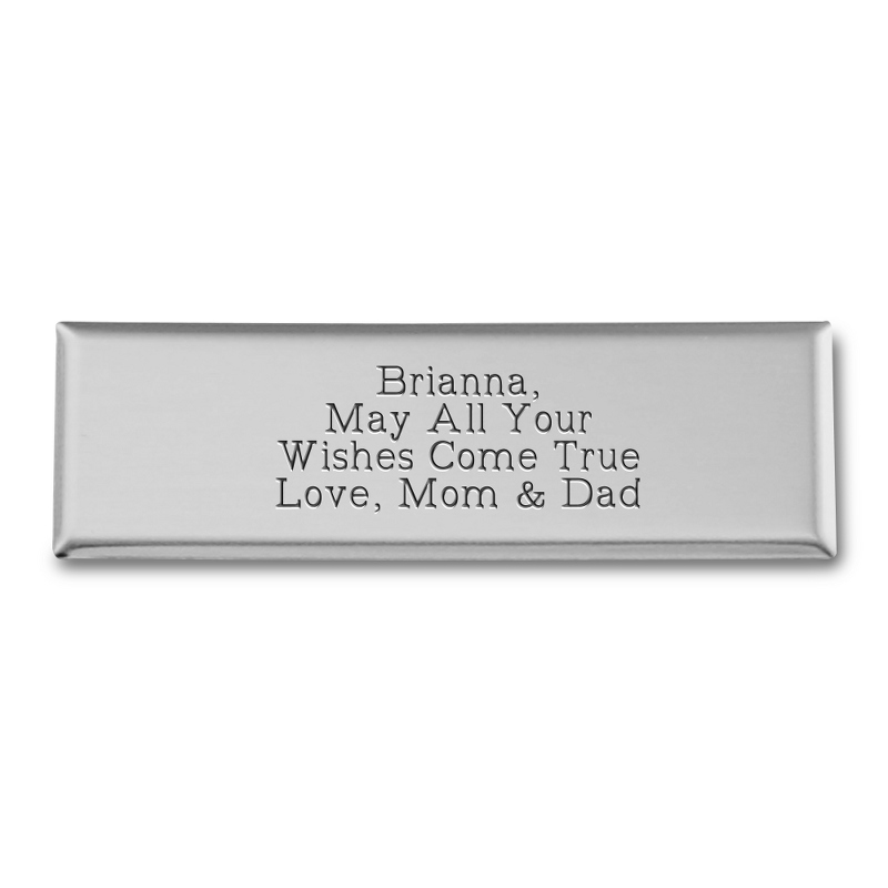 Image of 1 x 3 Nickel Plated Silver Plate