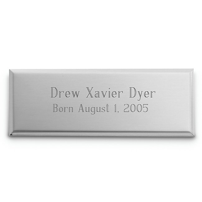 This beveled design plate will add a special touch to the perfect gift, engrave it with a name, date or a special sentiment.