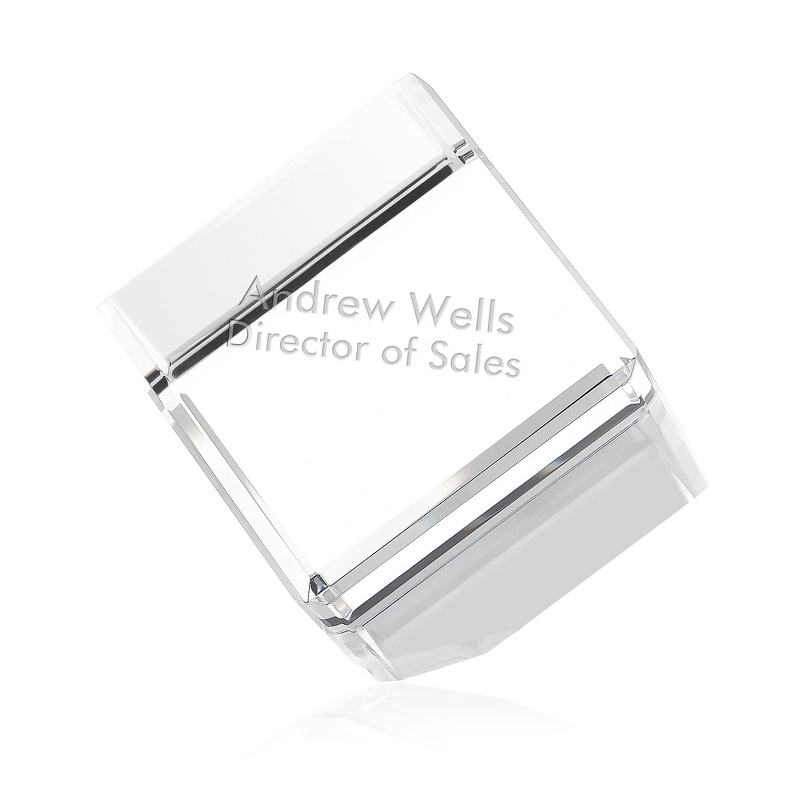 Image of Small Crystal Cube Paperweight