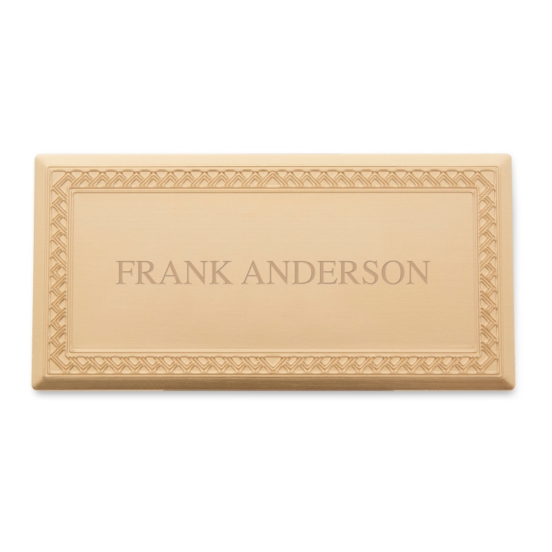 Image of 1 7/16 x 3 1/8 Rose Colored Aluminum Plate