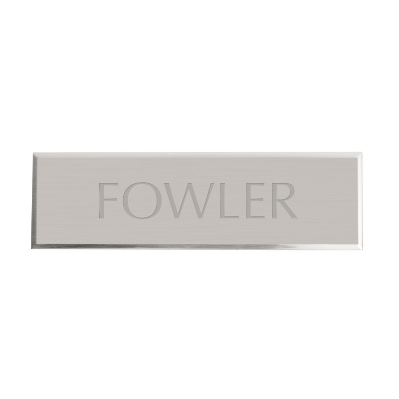 Image of Large Silver Nickel Name Plate