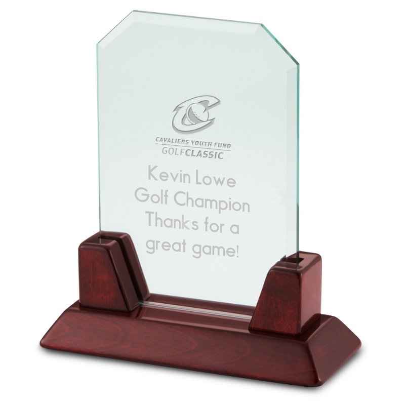 Image of High Gloss Mahogany Rectangle Award
