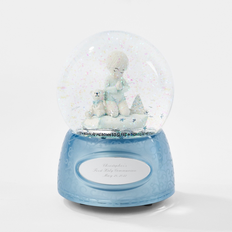 Image of Praying Boy Musical Snow Globe