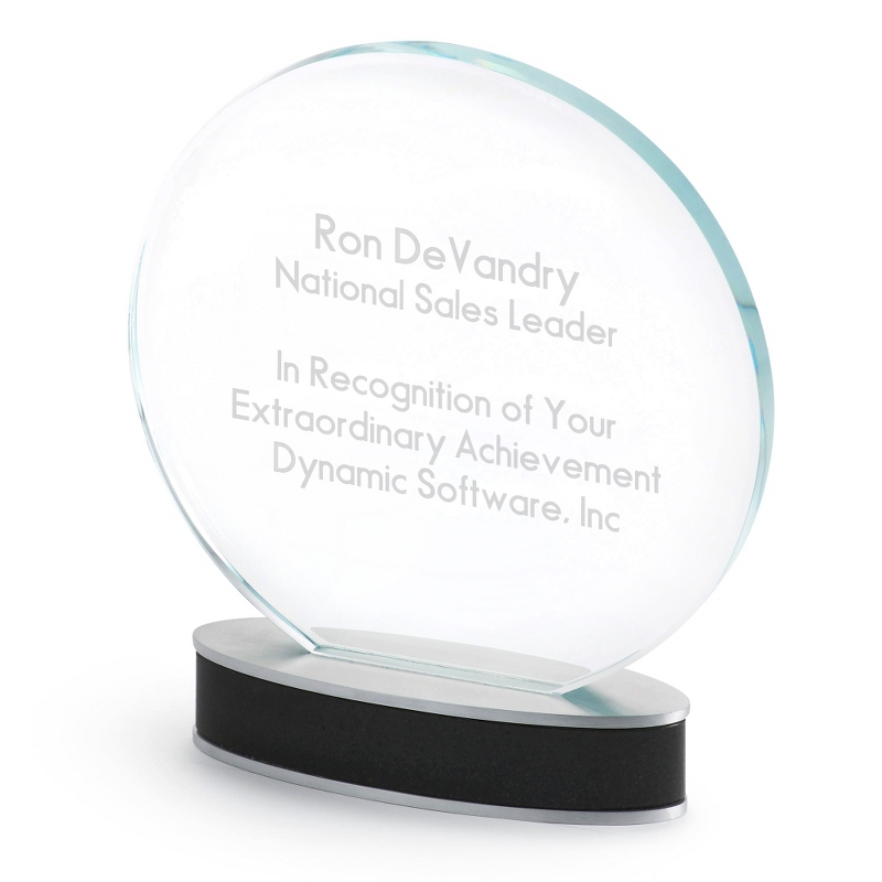 Image of Round Glass Award