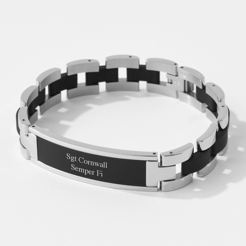 Image of Black Matte ID Bracelet