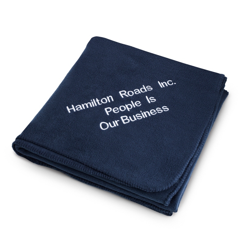Image of Navy Fleece Blanket