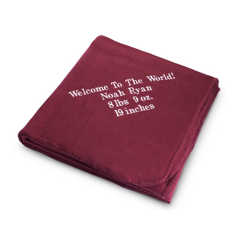 Image of Burgundy Fleece Blanket