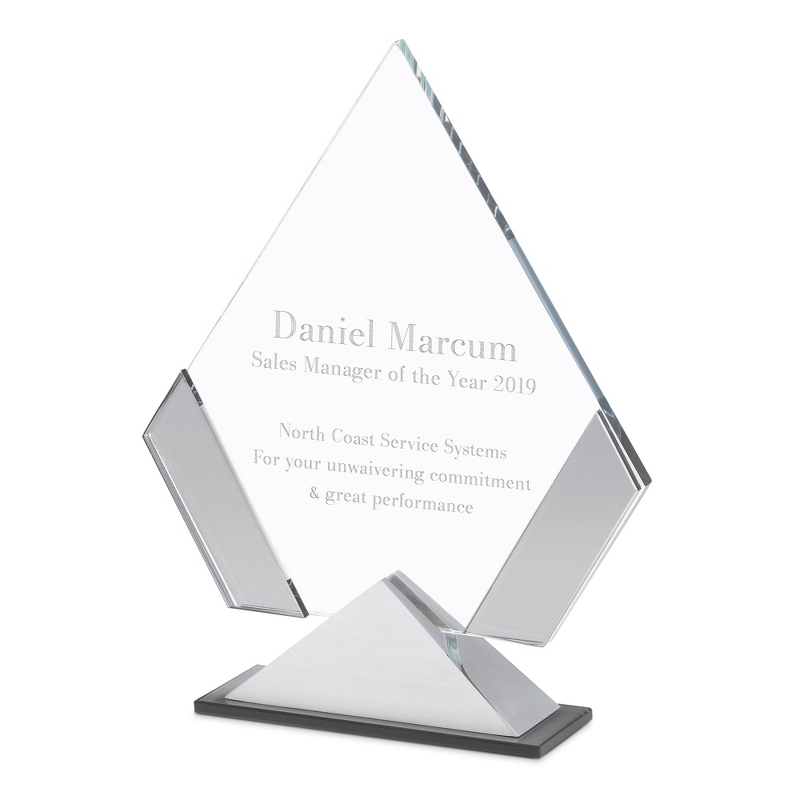 Image of Triangle Smoked Glass Award
