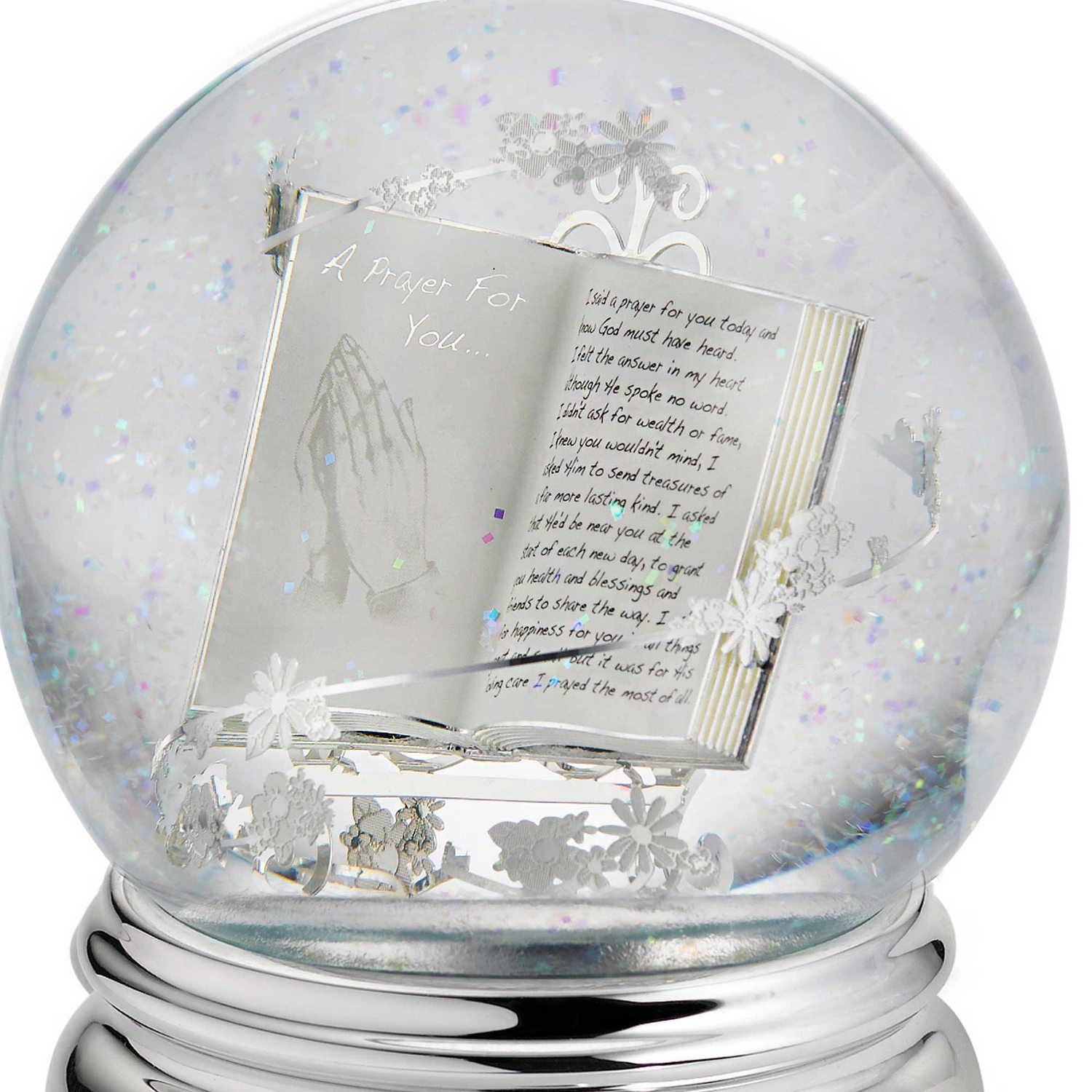 Praying Hands Musical Snow Globe