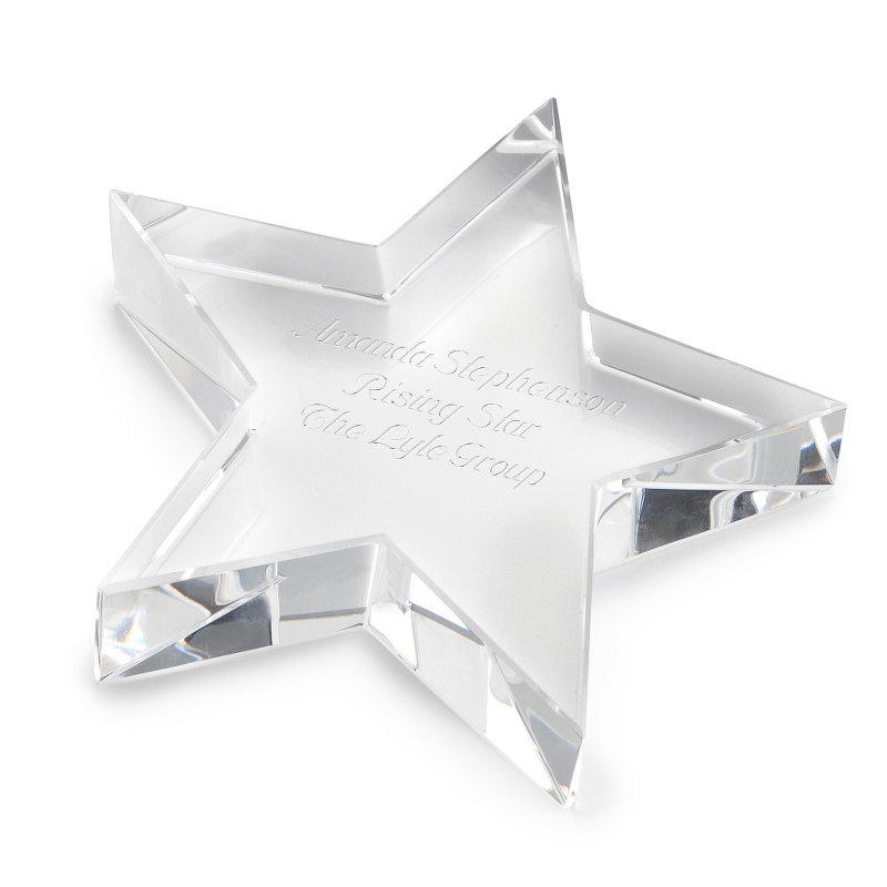 Image of Slanted Star Crystal Paperweight
