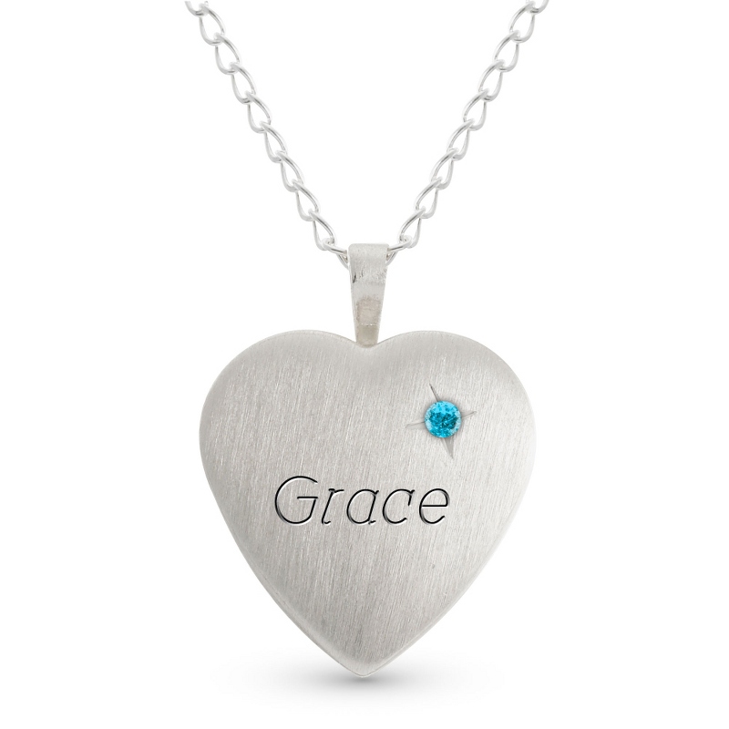 Image of Girls Sterling March Birthstone Locket