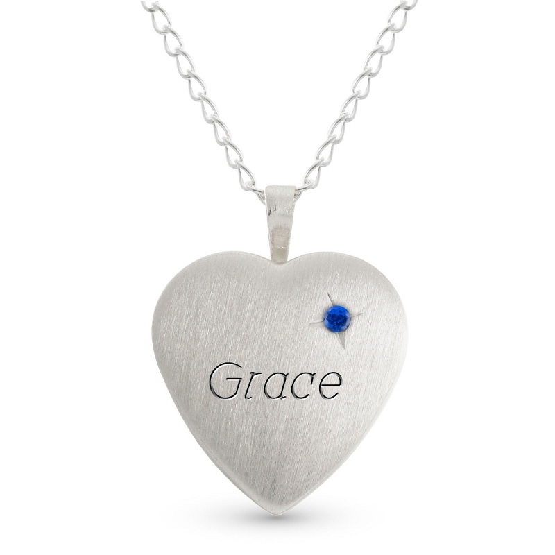 Image of Girls Sterling September Birthstone Locket