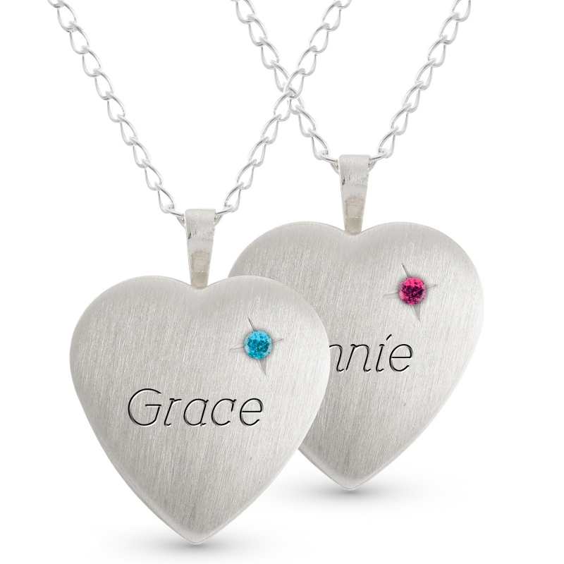 Image of Girls Sterling Birthstone Lockets
