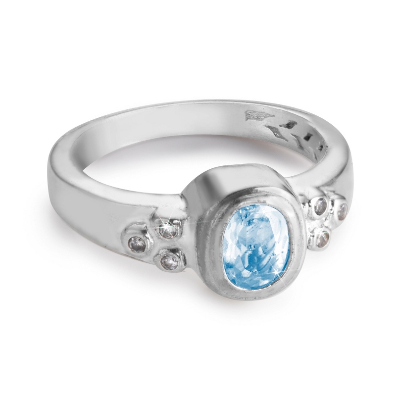 Image of Sterling Birthstone Ring