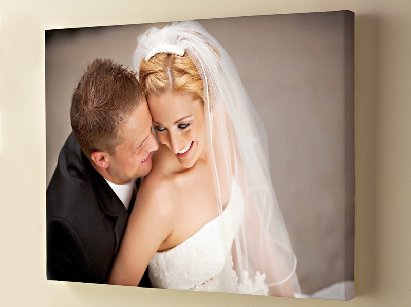 Image of 30" x 40" Wedding Photo to Canvas Art: Color