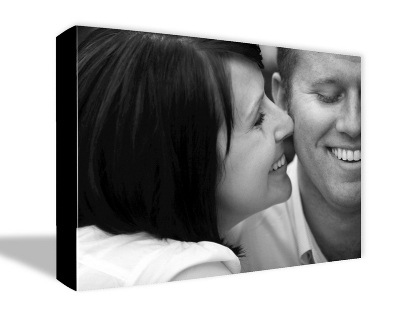Image of 11" x 14" Wedding Photo to Canvas Art: Black & White