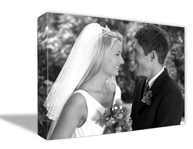 Image of 16" x 20" Wedding Photo to Canvas Art: Black & White