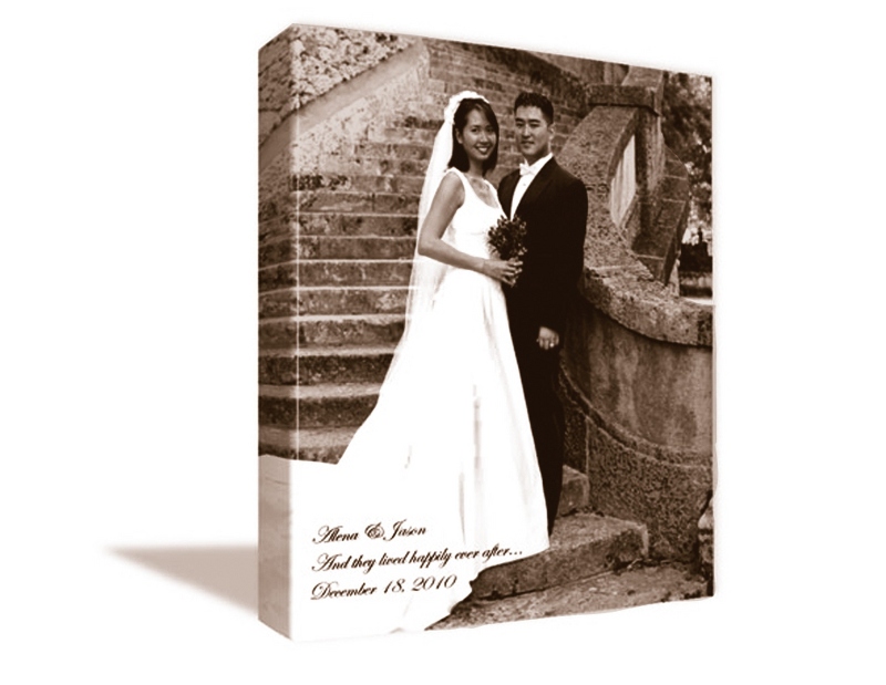 Image of 18" x 24" Wedding Photo to Canvas Art: Sepia