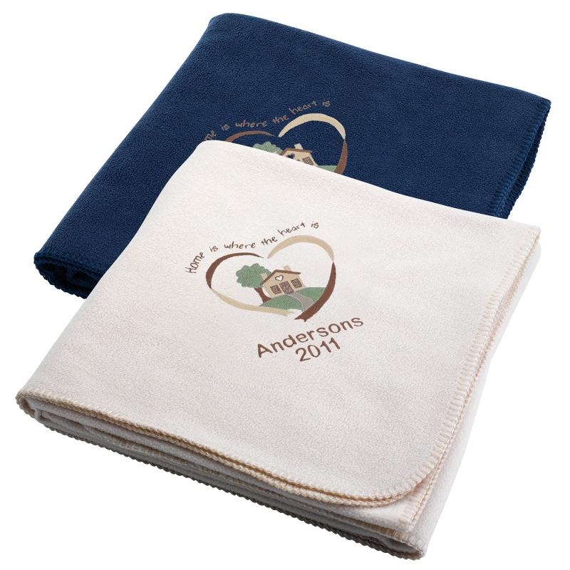 Image of Home Is Where The Heart Is Fleece Blanket