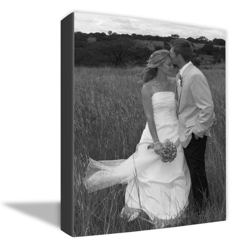 Image of Wedding Photo to Canvas Art: Black and White