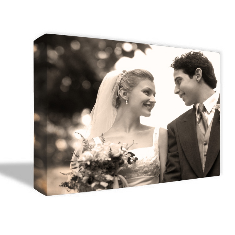 Image of Wedding Photo to Canvas Art: Sepia