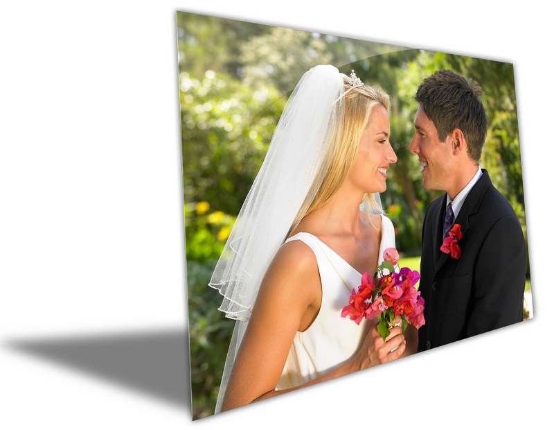 Image of Wedding Photo to Brushed Aluminum Art