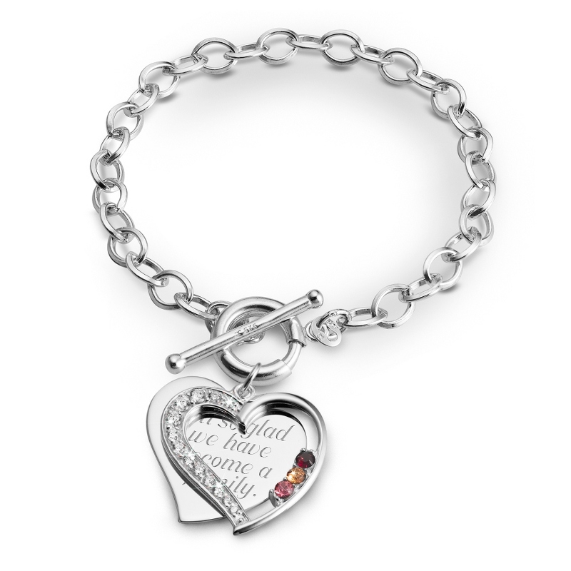 Image of Sterling Heart Swing Bracelets
