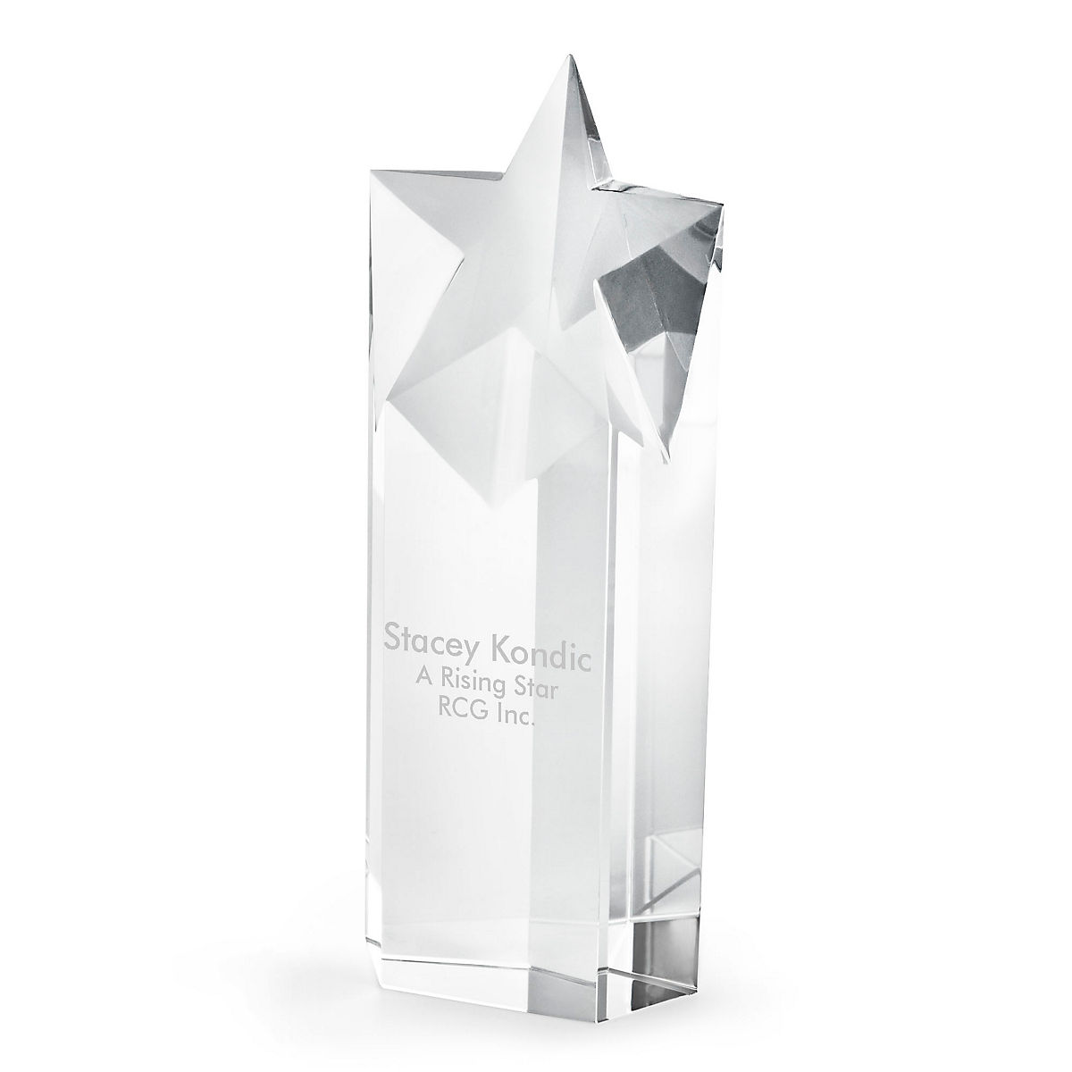 Things Remembered Personalized Silver Star on Crystal Award with Engraving Included 
