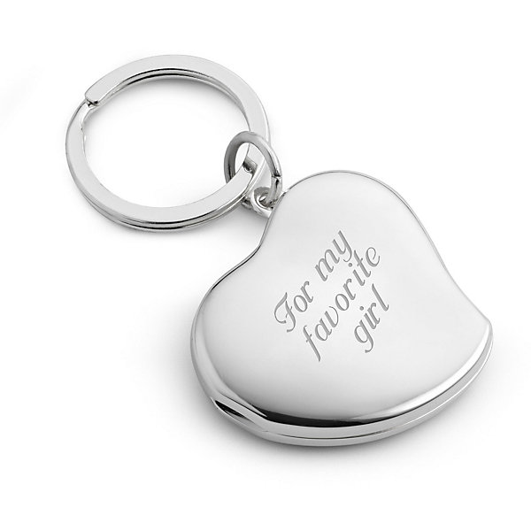 necklace or keychain Heart with engraving