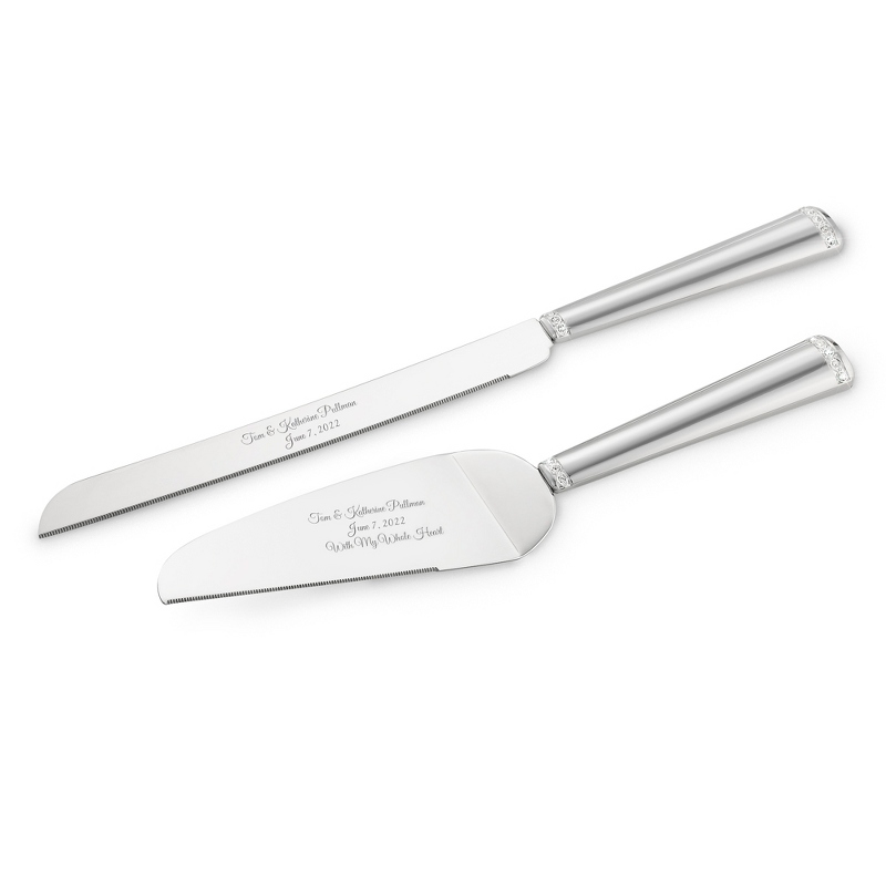 Image of Princess Silver Crystal-Band Server Set