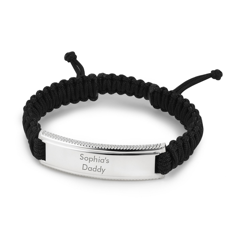 Image of Black Cord ID Bracelet