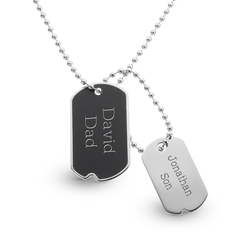 Black Matte Dog Tags