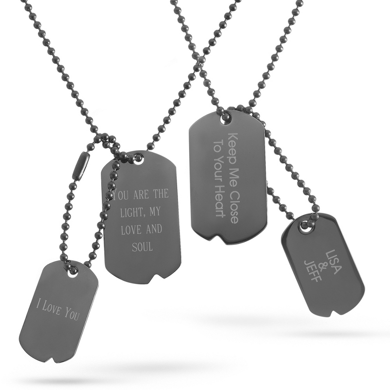 Image of Gunmetal Dog Tags