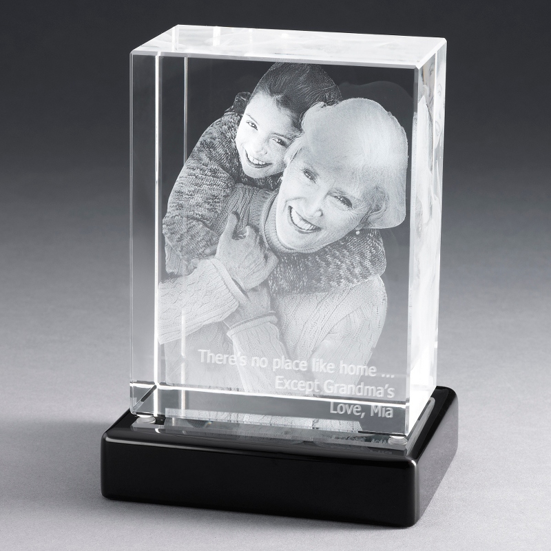 Image of Portrait 6 Photo Crystal with Black Base