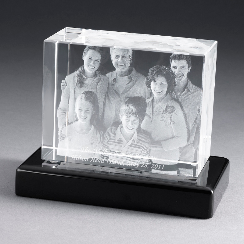 Image of Landscape 6" Photo Crystal with Black Base