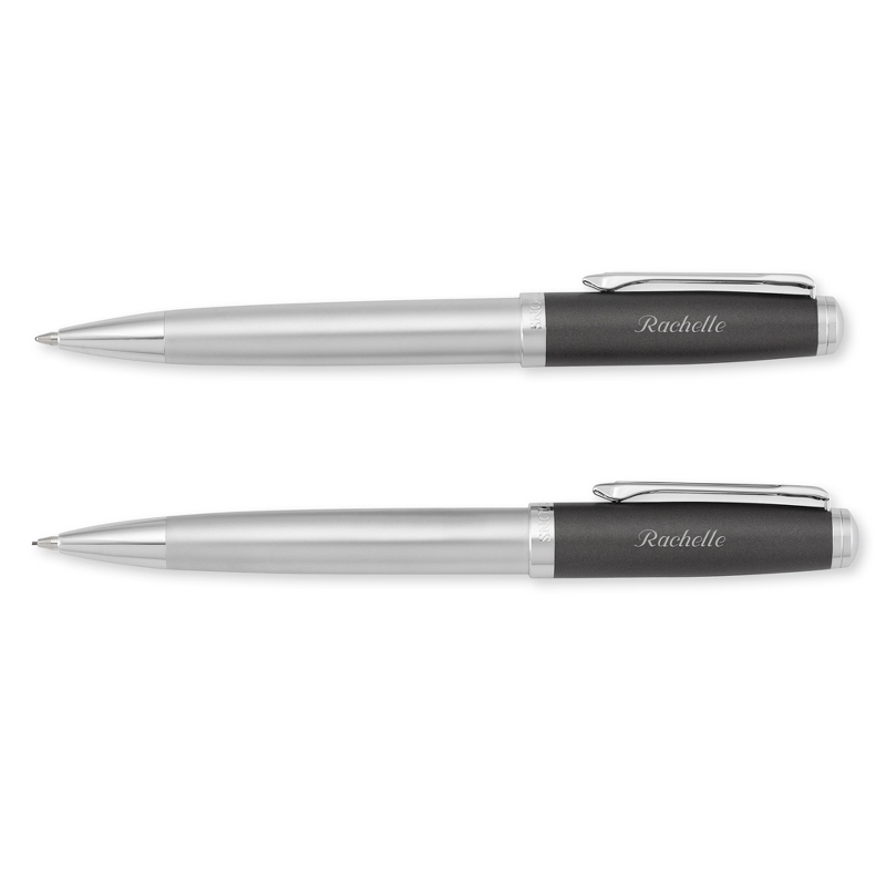 Image of Reflections Matte Gunmetal Ballpoint Pen and Pencil Set