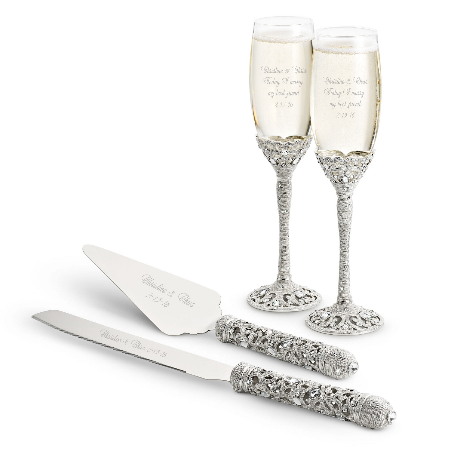 Personalized Toasting Flutes At Things Remembered