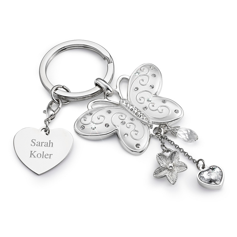 Image of Pave Butterfly Key Chain