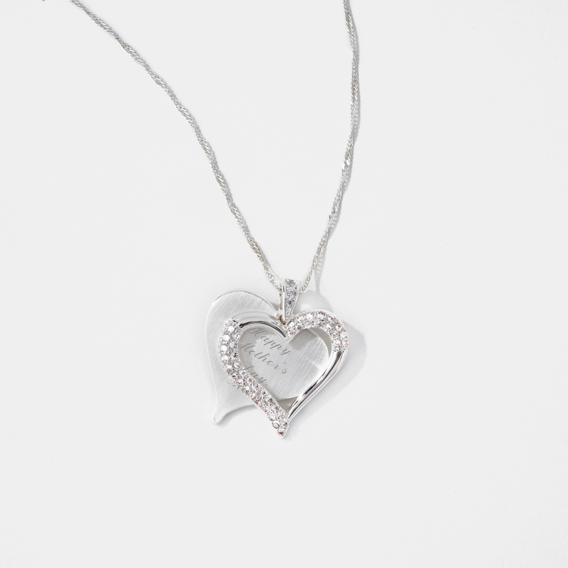 Image of Brushed Heart Necklace