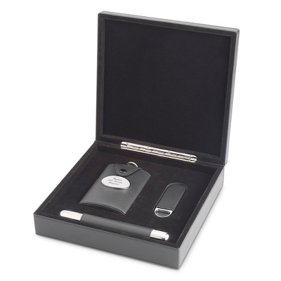 Personalized Pebble Grain Cigar Set By Things Remembered | Linklounge