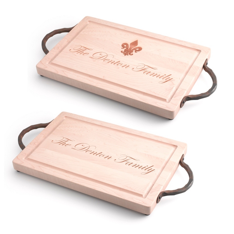 Image of Handled Rectangle Maple Cutting Board