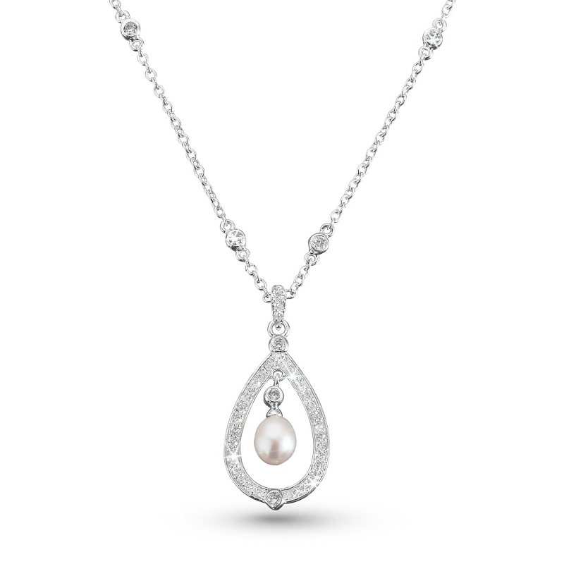 Image of Freshwater Pearl Drop Necklace